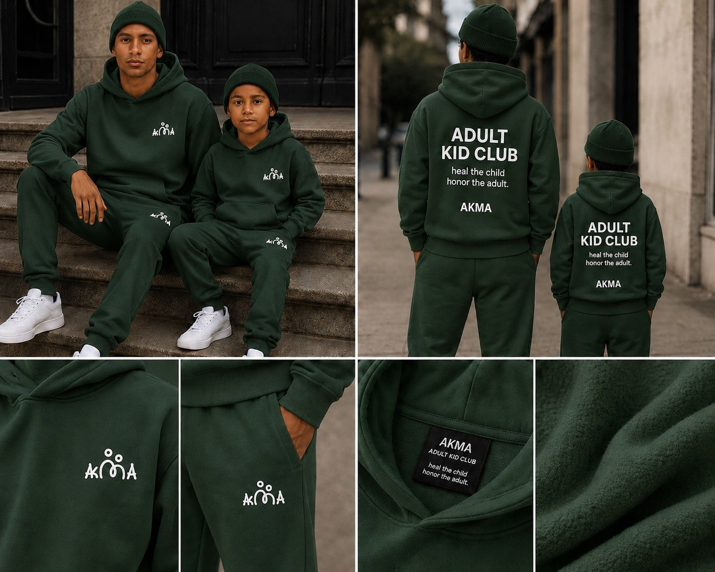AKMA Family Matching Tracksuit Set — 2 Adults + 2 Children
